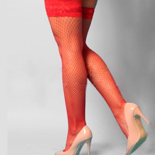 Meia Calça Arrastão com Renda 7/8