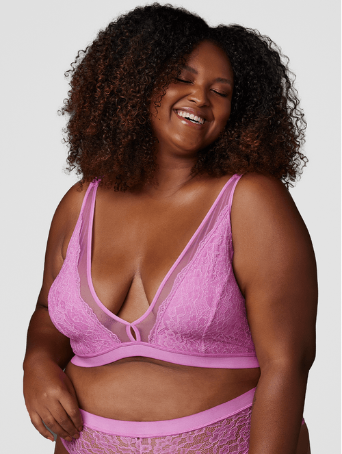 Sutiã Triângulo em Tule com Renda Mesh TM