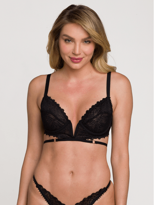 Sutiã Meia Taça S/ Bojo em Renda Artisian Flowers