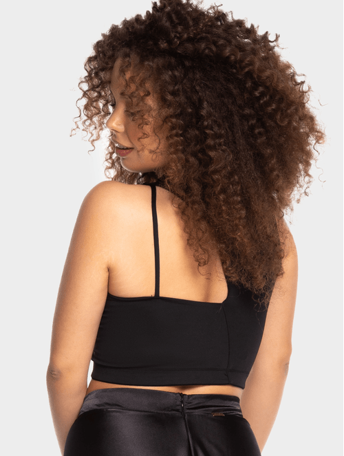 Top Cropped sem Bojo em Microfibra