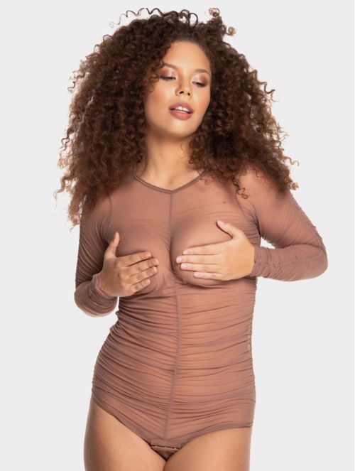 Body Manga Longa Franzido Aerials