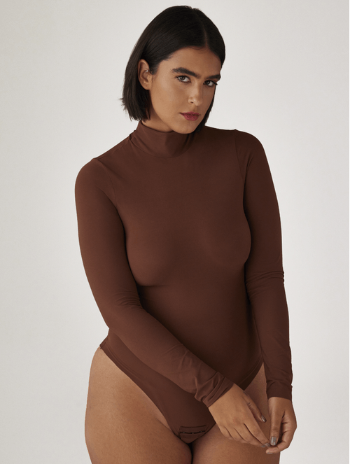 Body Manga Longa em Microfibra Free