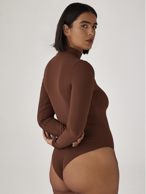 Body Manga Longa em Microfibra Free