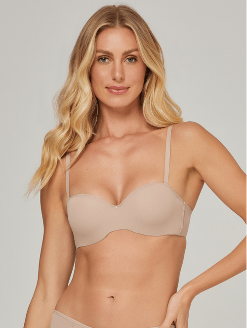 Sutiã Tomara Que Caia com Bojo e Aro e Lateral Dupla - Taça C