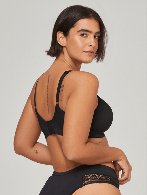 Sutiã Triângulo em Microfibra e Renda