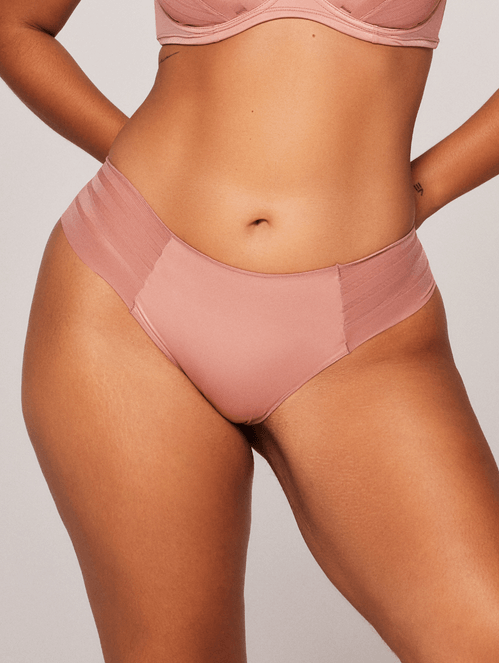 Calcinha Caleçon em Tule Stripes