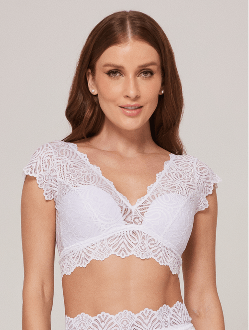 Cropped em Renda com Manta Wishes