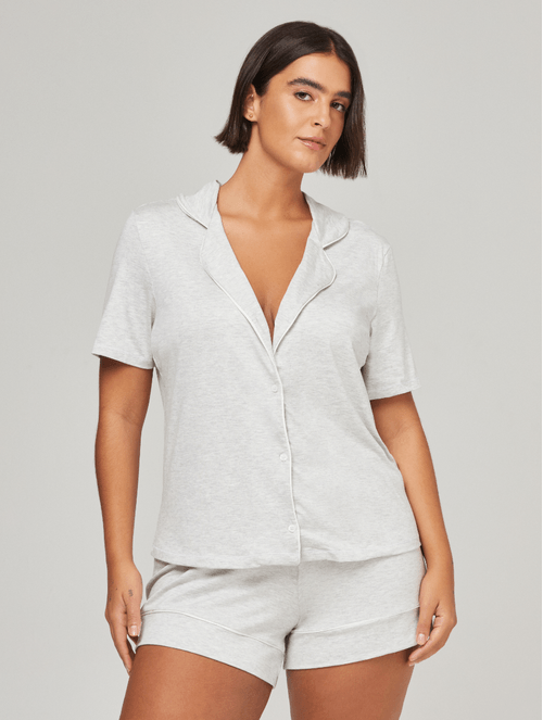 Short Doll Manga Curta em Malha Viscow