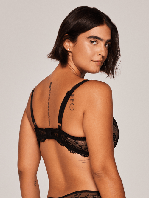 Sutiã Ideal Meia Taça em Renda - Taças B, C, D e DD