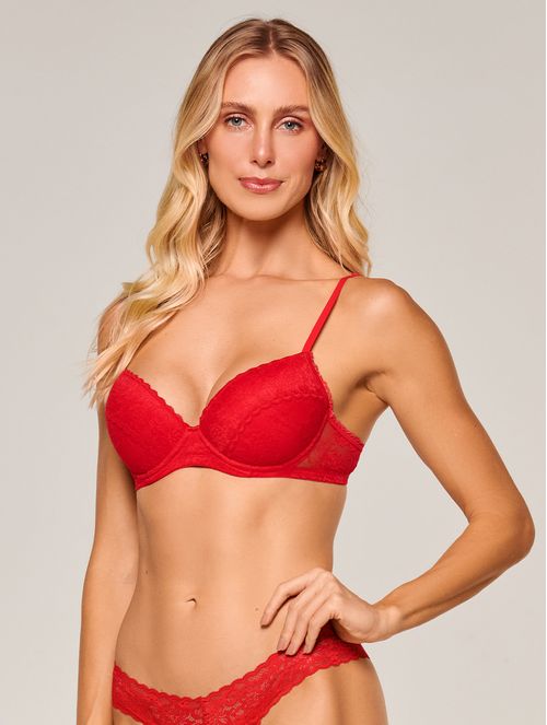Sutiã Meia Taça c/ Bojo em Laise Lovely