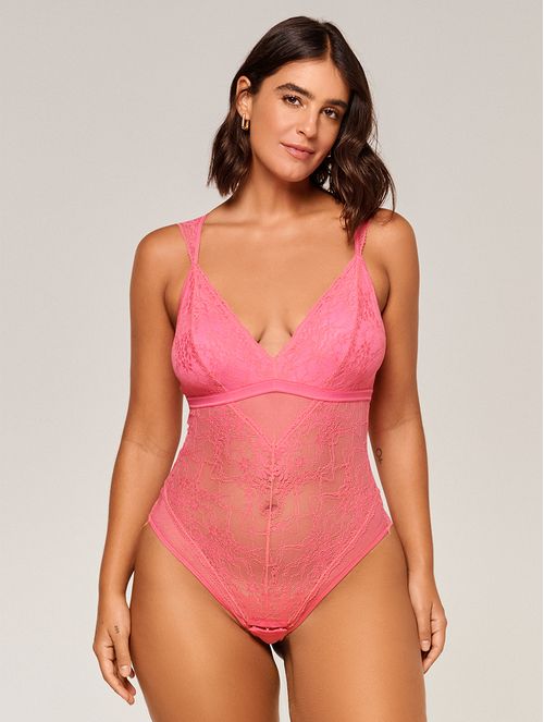 Body sem Bojo com Renda em Tule Sunny
