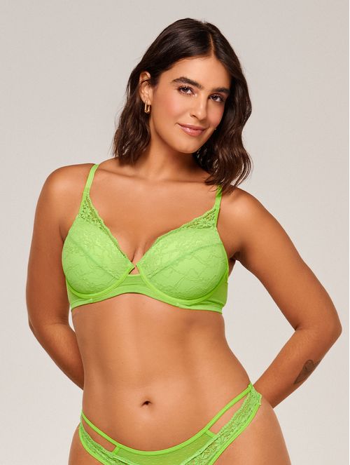 Sutiã Meia Taça em Renda com Tule Sunny