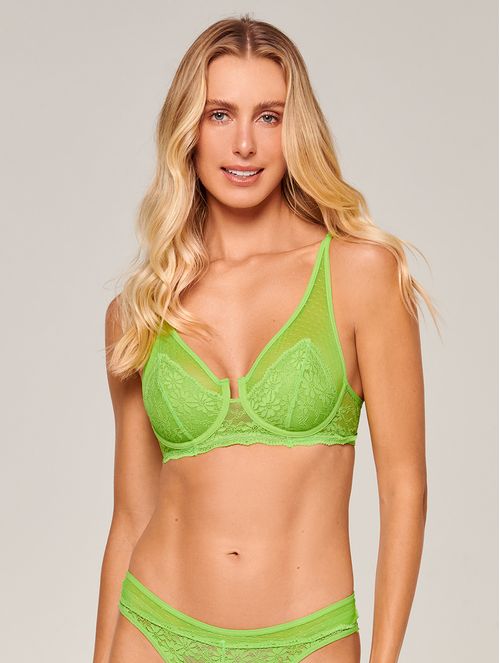 Sutiã Triângulo em Renda com Tule Sunny