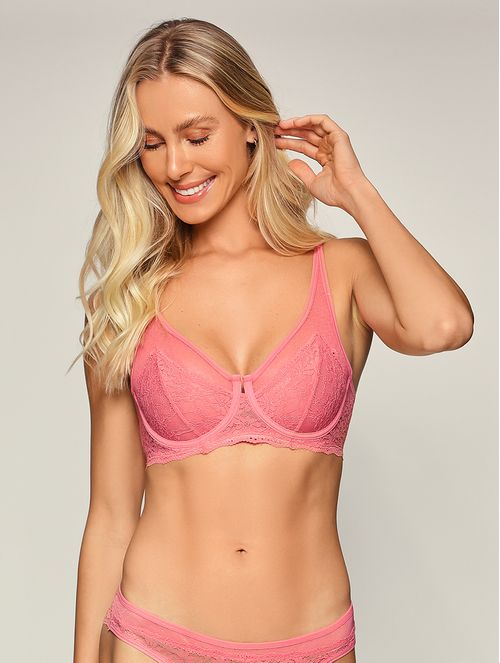 Sutiã Triângulo em Renda com Tule Sunny