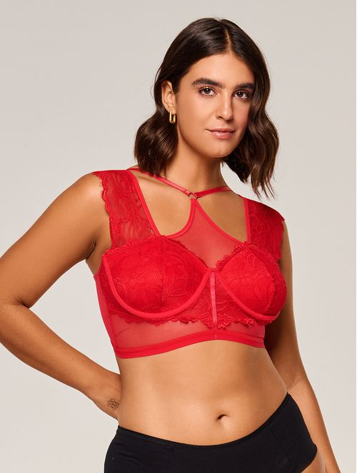 Cropped sem bojo em Renda Gaiety