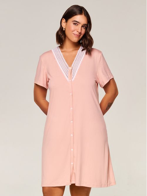 Camisola em Malha com Renda Viscow