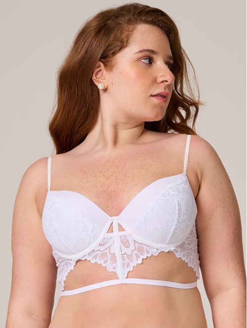 Corset Meia Taça com Bojo Noivas