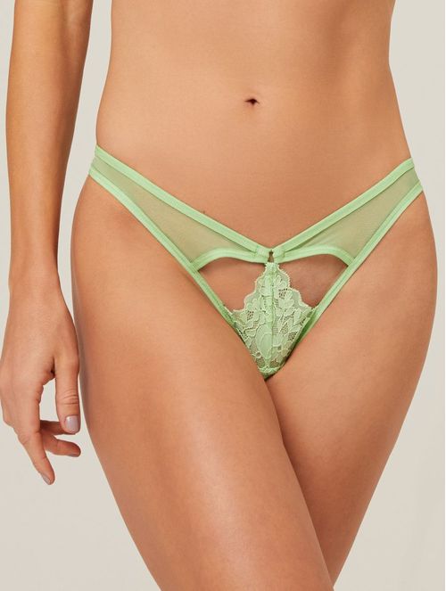 Calcinha Tanga em Renda Marine