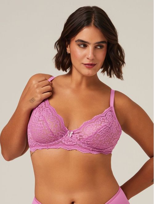 Sutiã Meia Taça com Aro em Renda Kiss Me