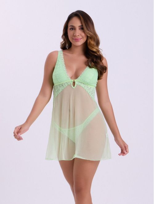 Camisola em Renda com Laise Marine