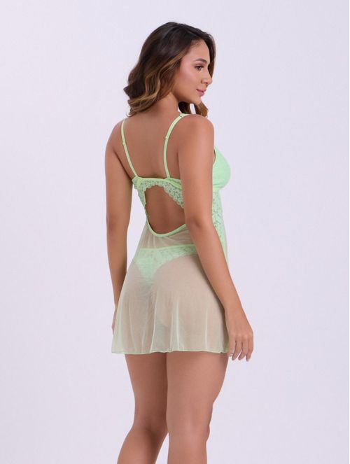 Camisola em Renda com Laise Marine