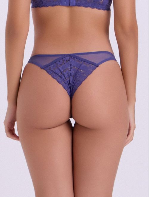 Calcinha Tanga em Renda Marine