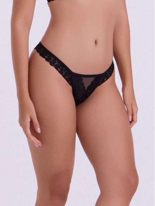 Calcinha Fio Dental em Renda Marine