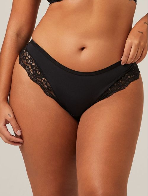 Calcinha Semi Fio Microfibra em Renda - Tamanhos Maiores