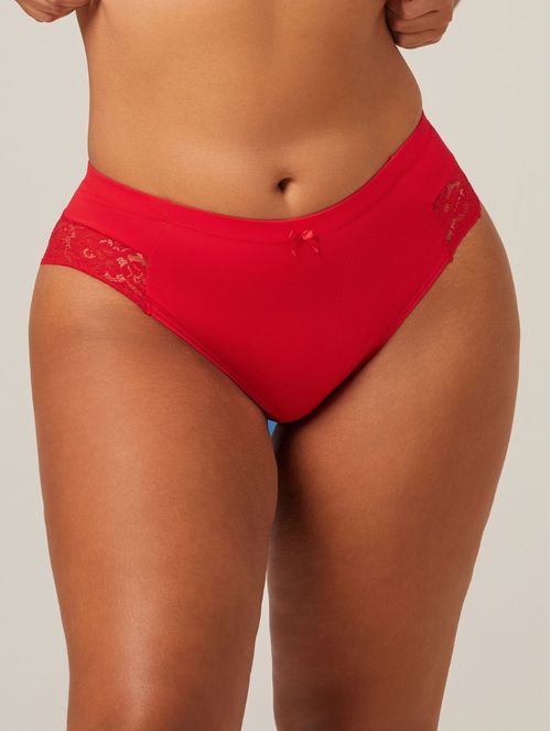 Calcinha Semi Fio Microfibra em Renda - Tamanhos Maiores