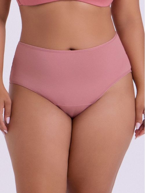 Calcinha Fio Dental Cós Alto Em Microfibra