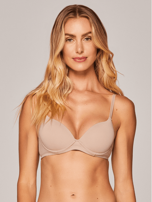 Sutiã Meia Taça com Bojo e Aro em Microfibra Sustentare