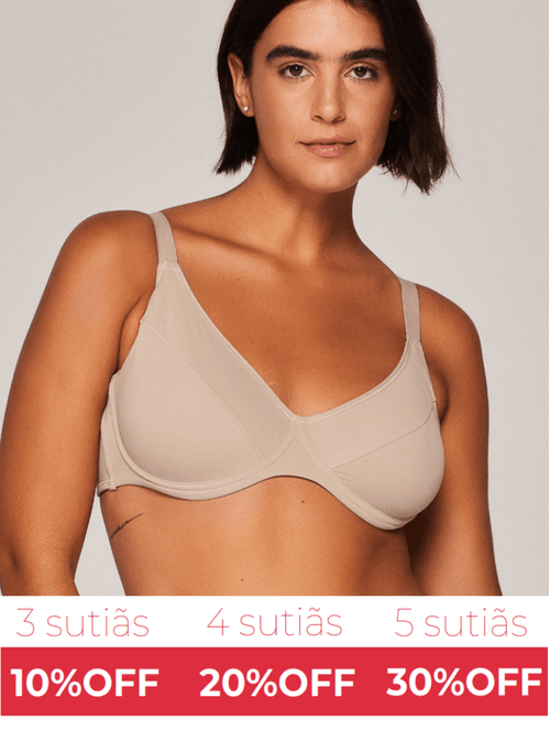 Sutiã S/ Bojo em Microfibra Taças Basic