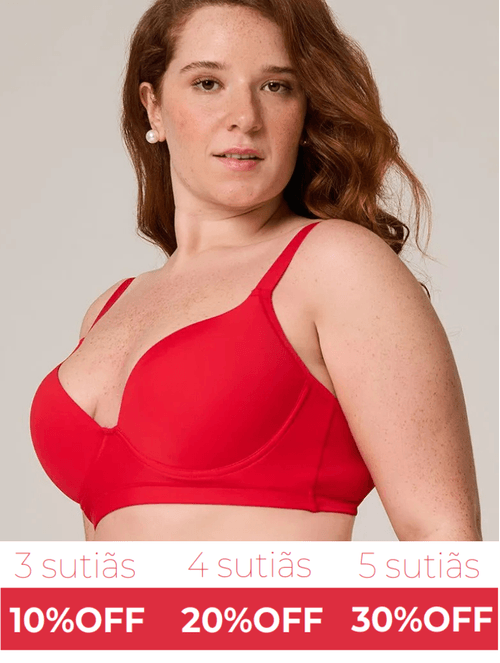 Sutiã Meia Taça Básico em Microfibra - Tamanhos Maiores