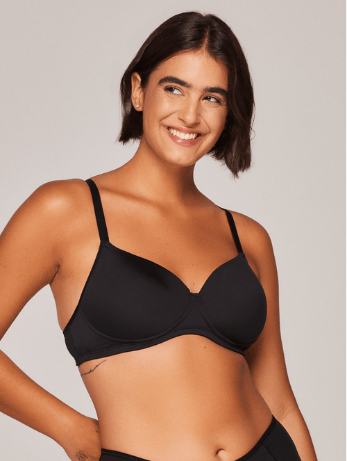 Sutiã Meia Taça sem Aro em Microfibra Básica Taça C - Comfort