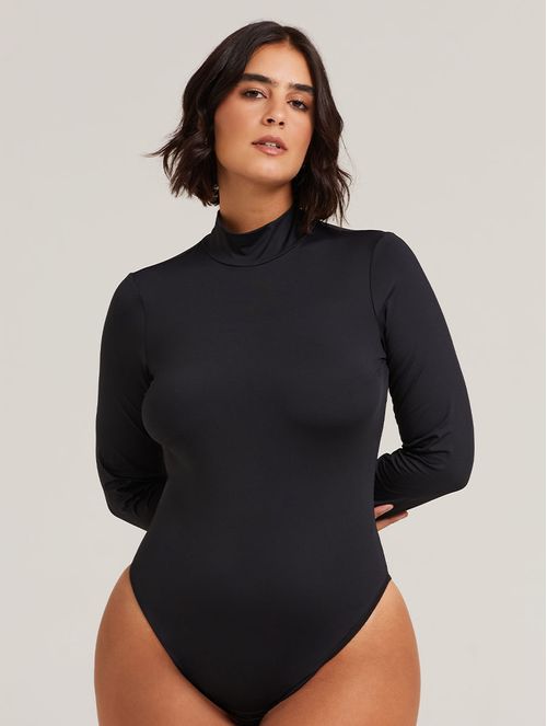 Body Gola Alta Manga Longa Comfort