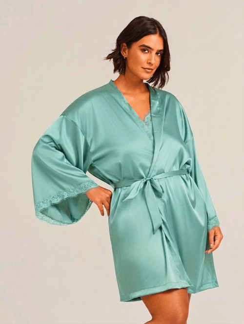 Robe em Cetim Loungewear