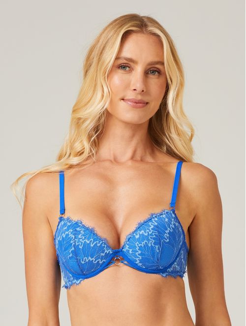 Sutiã Push Up em Renda Aqua Lume